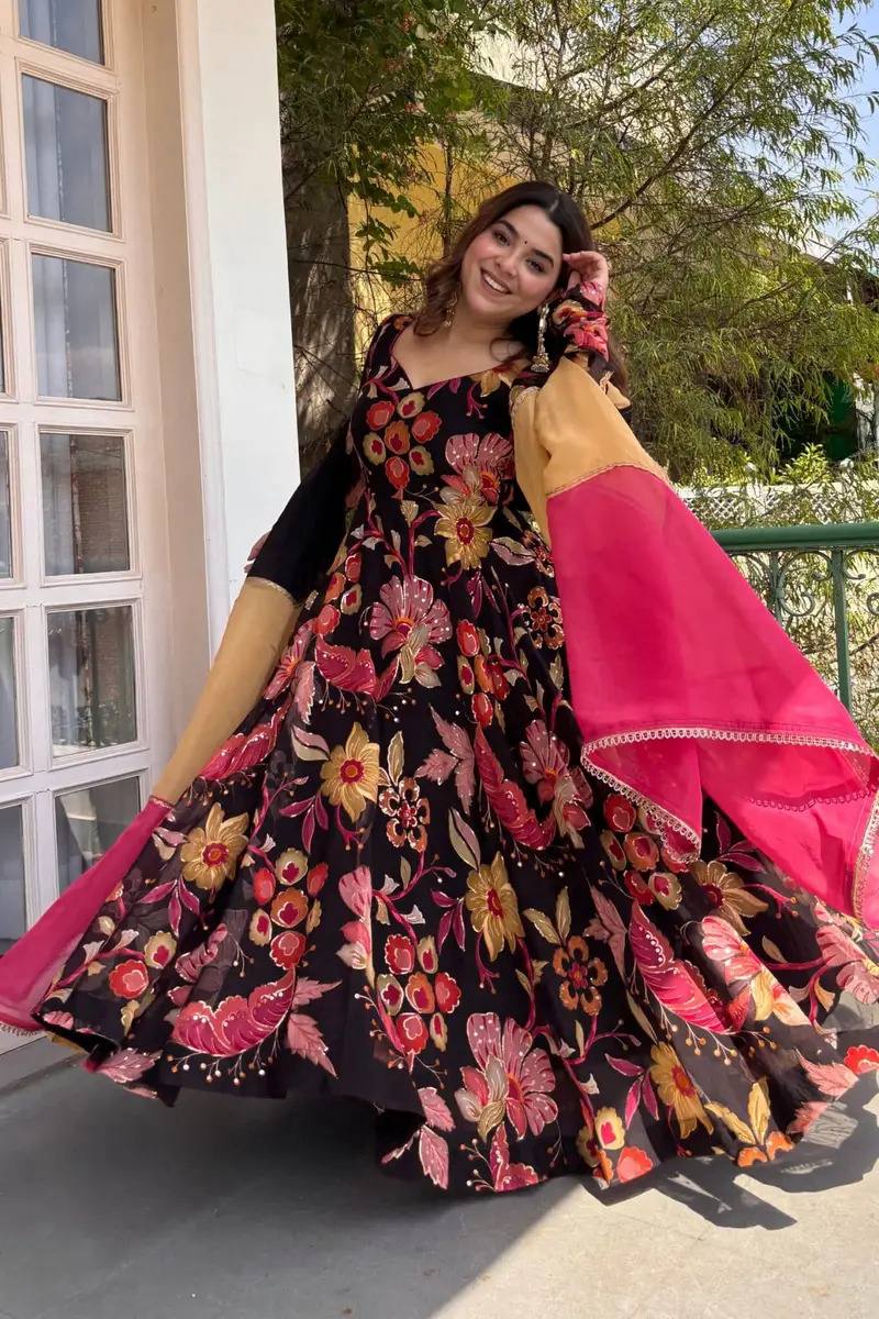 Beautifully Crafted Floral Dress for You