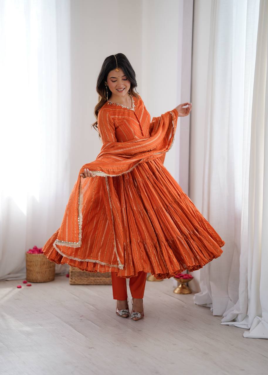Twirl in Elegance: The PINK-Orange Delight