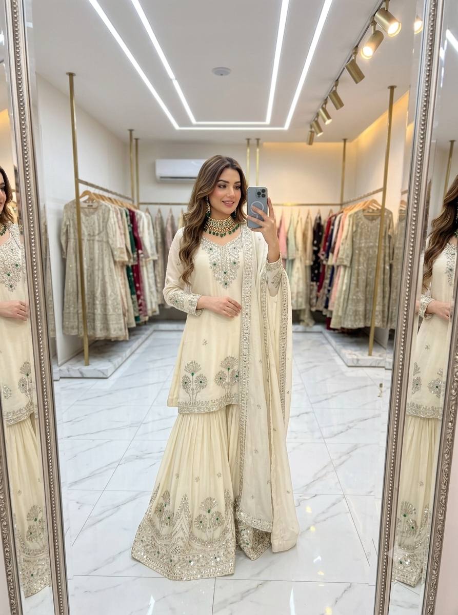 Chic Ivory Ensemble for Modern Women