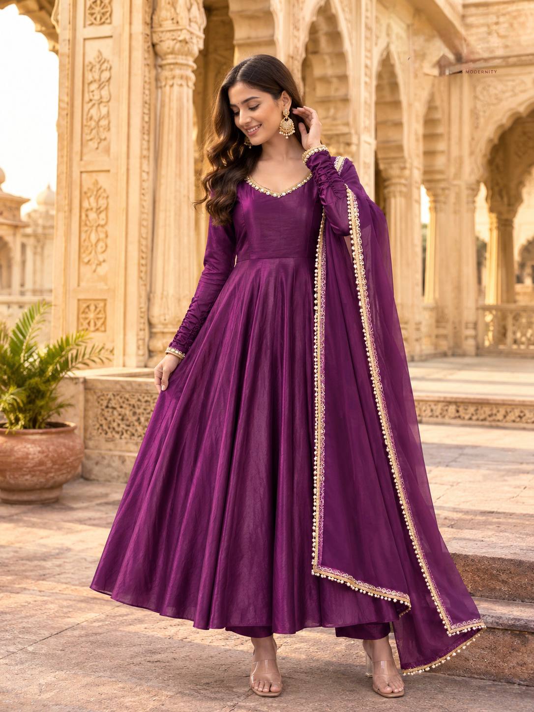 Graceful Attire Indian Gowns in Vibrant Colors