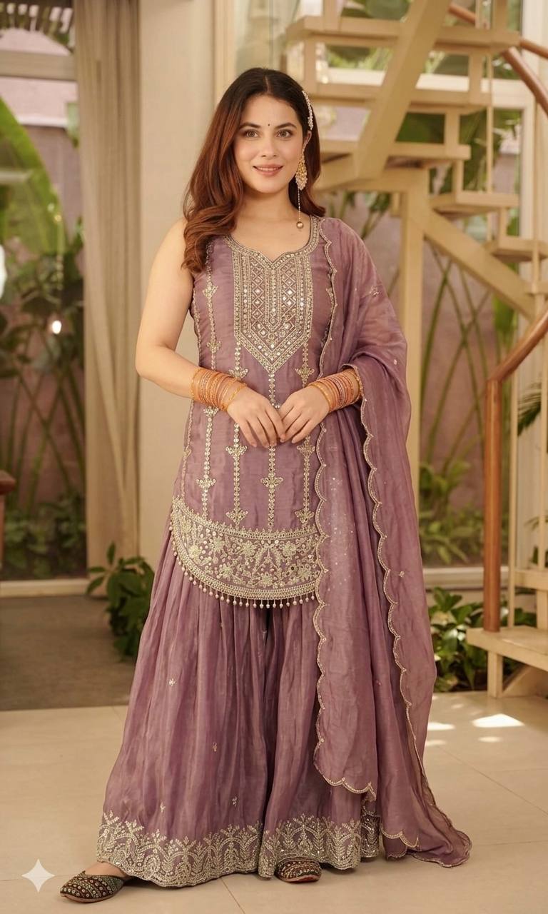 Lavish Purple Embroidered Salwar Suit Design