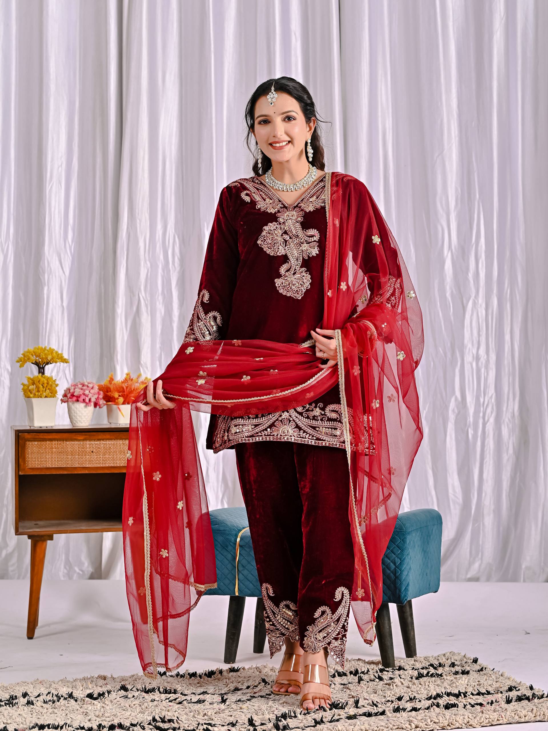 Luxurious Velvet Ensemble for Effortless Style