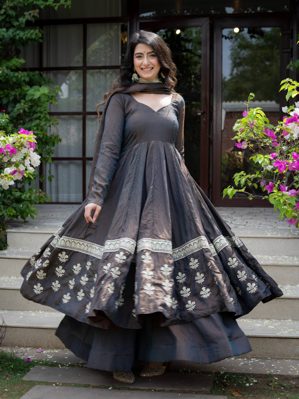 Graceful Glamour Black Anarkali Dress Collection