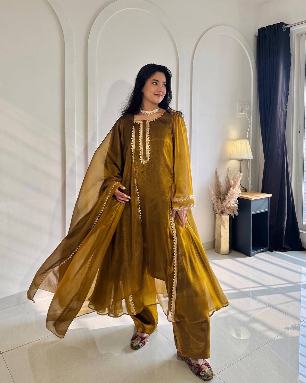 Premium Olive Festive Suit Crafted For Timeless Royal Elegance Always