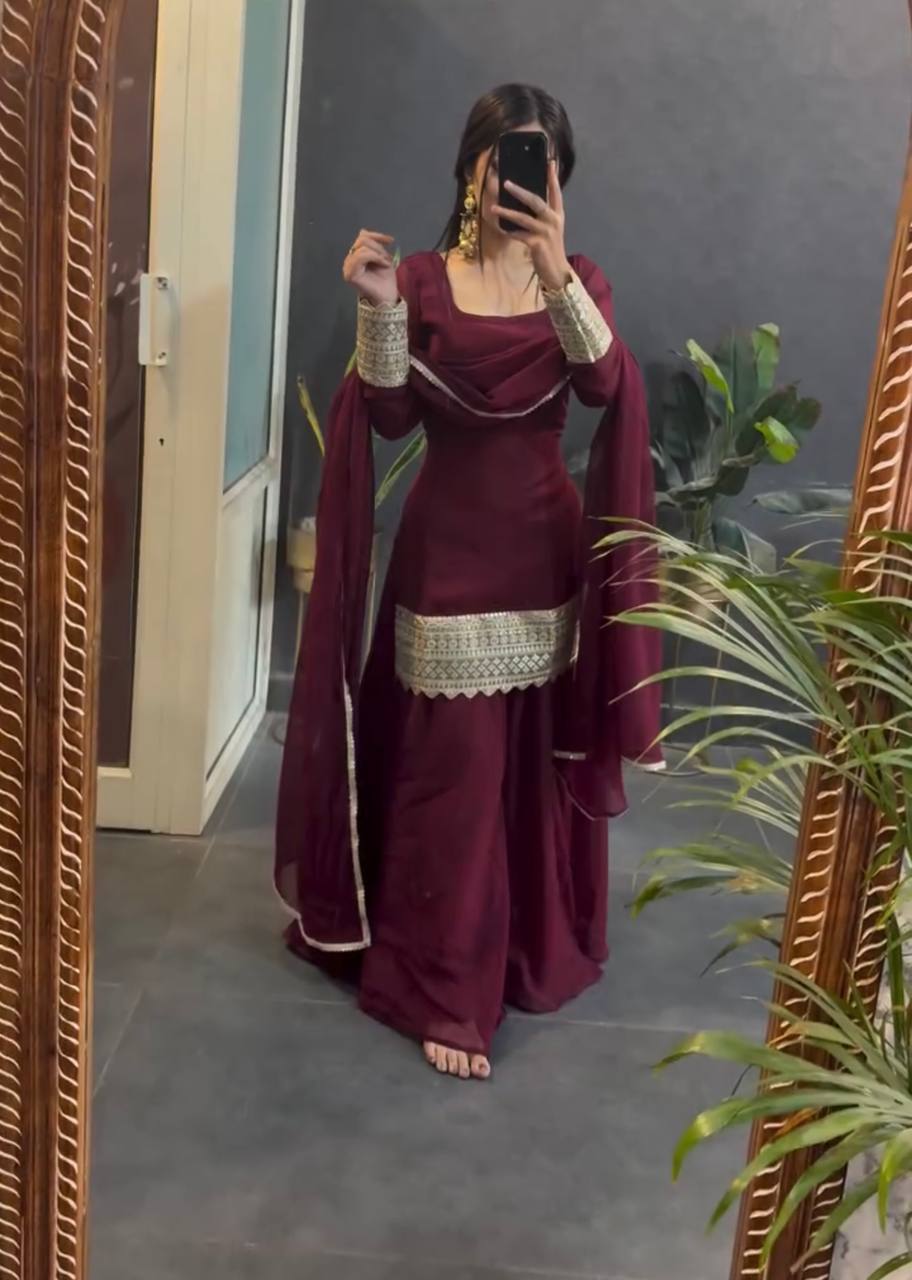 Stunning Burgundy Heavy Work Suit