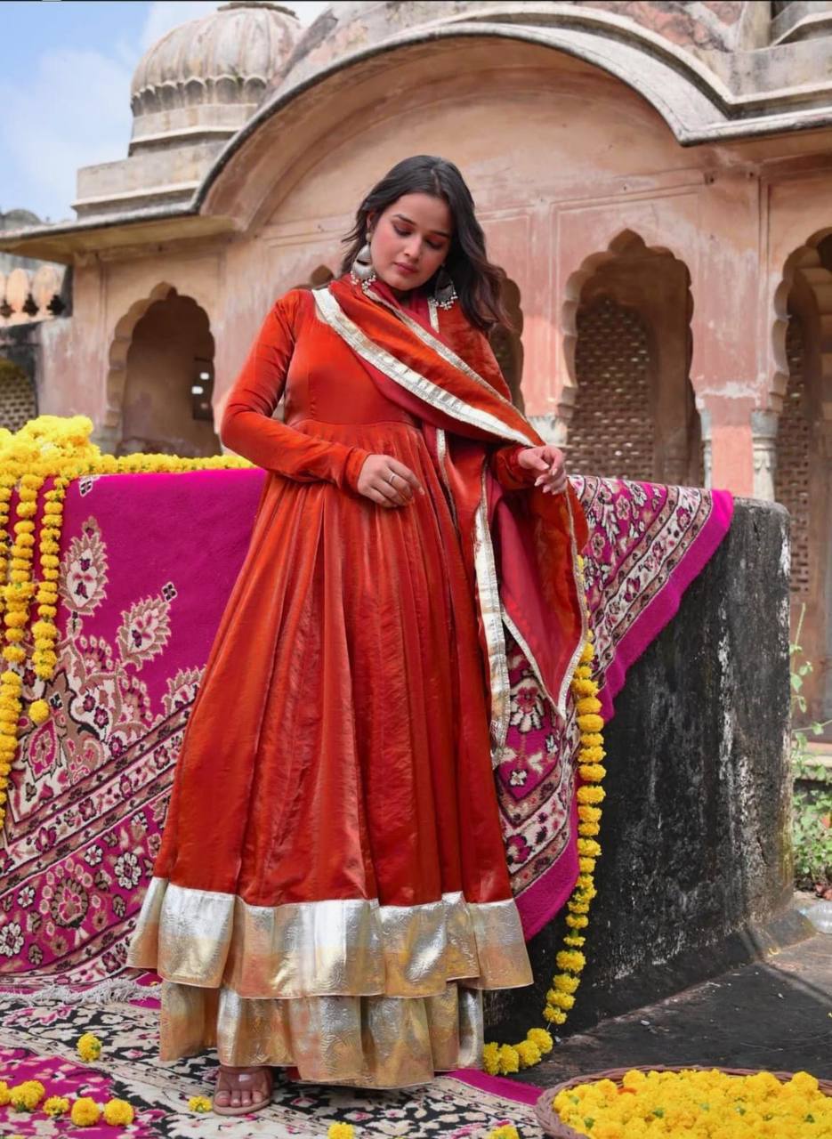 A Floral Dream in Orange Elegance