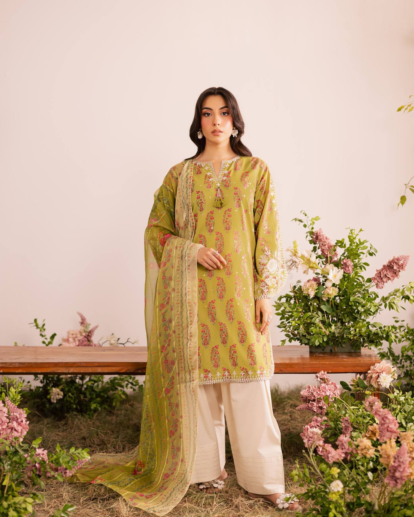 Graceful Stance in Cultural Fashion