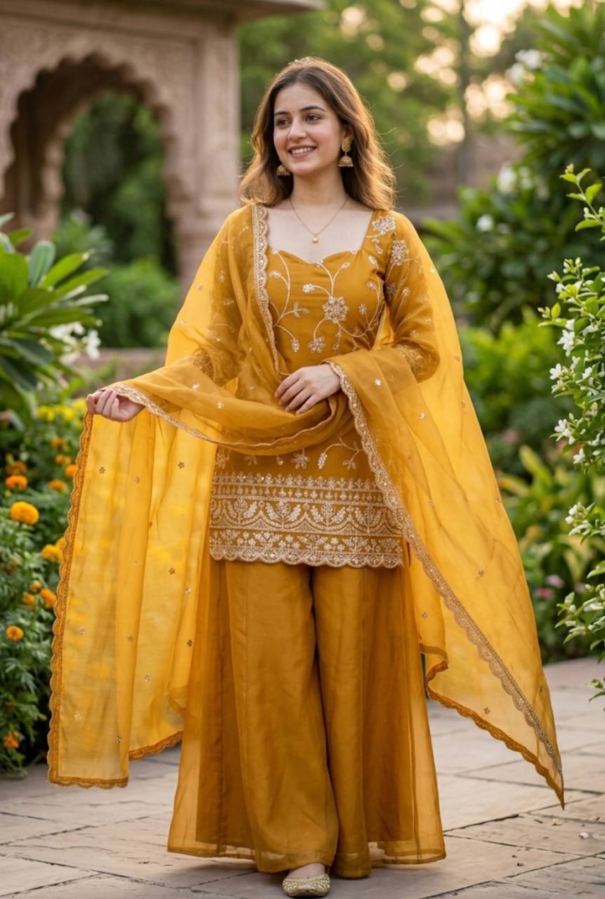 Charming Haldi Ceremony Festive Occasion Wear
