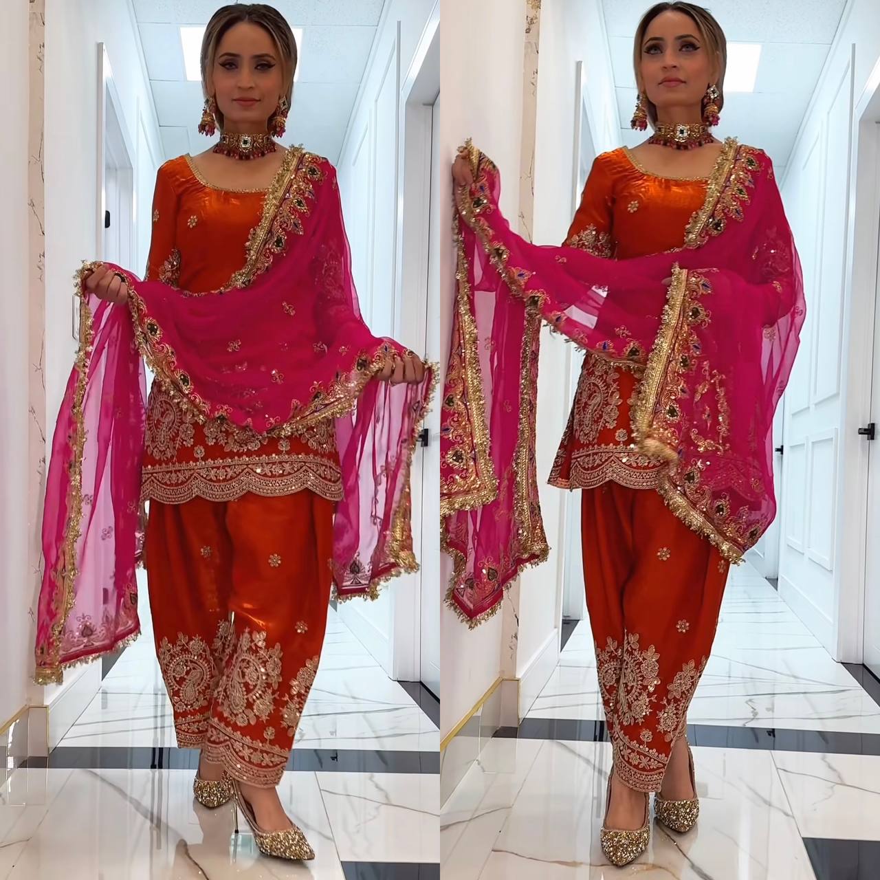 Vibrant Embroidered Punjabi Salwar Suits