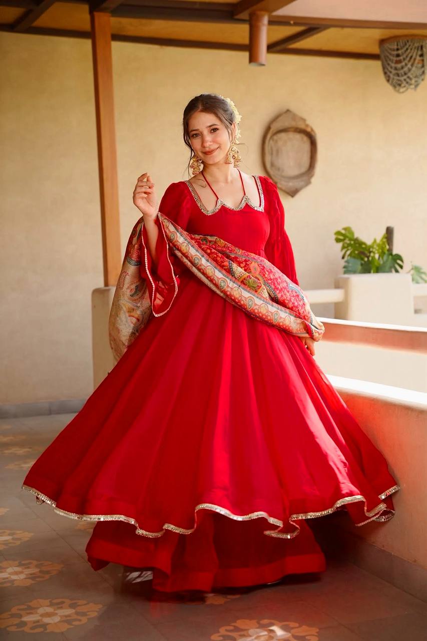 1. Radiant Elegance A Woman in Red