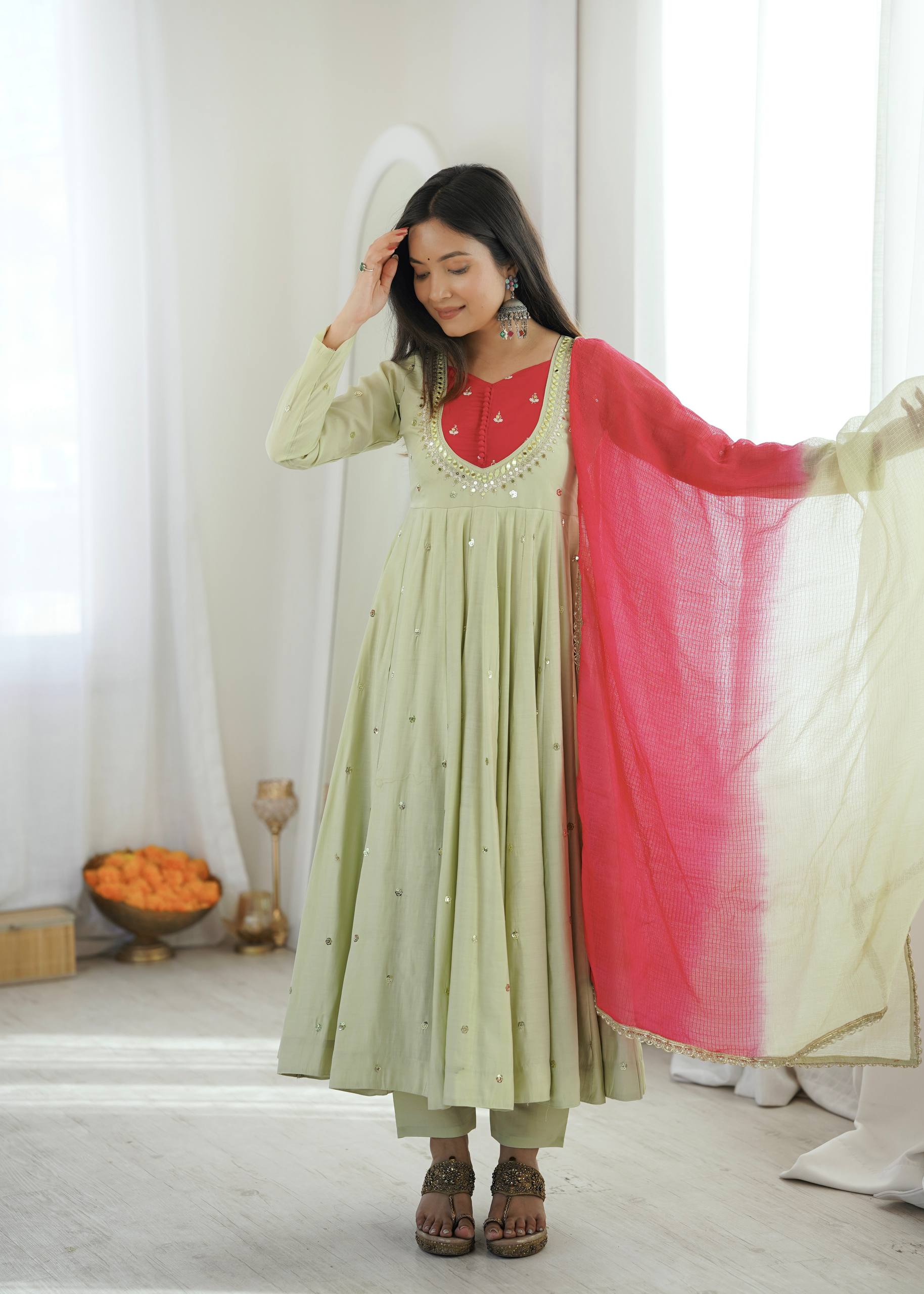 Cultural Charm Four Colorful Indian Attires