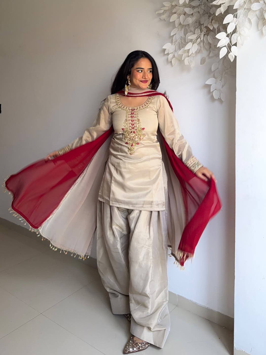 Graceful Elegance in Traditional Indian Attire
