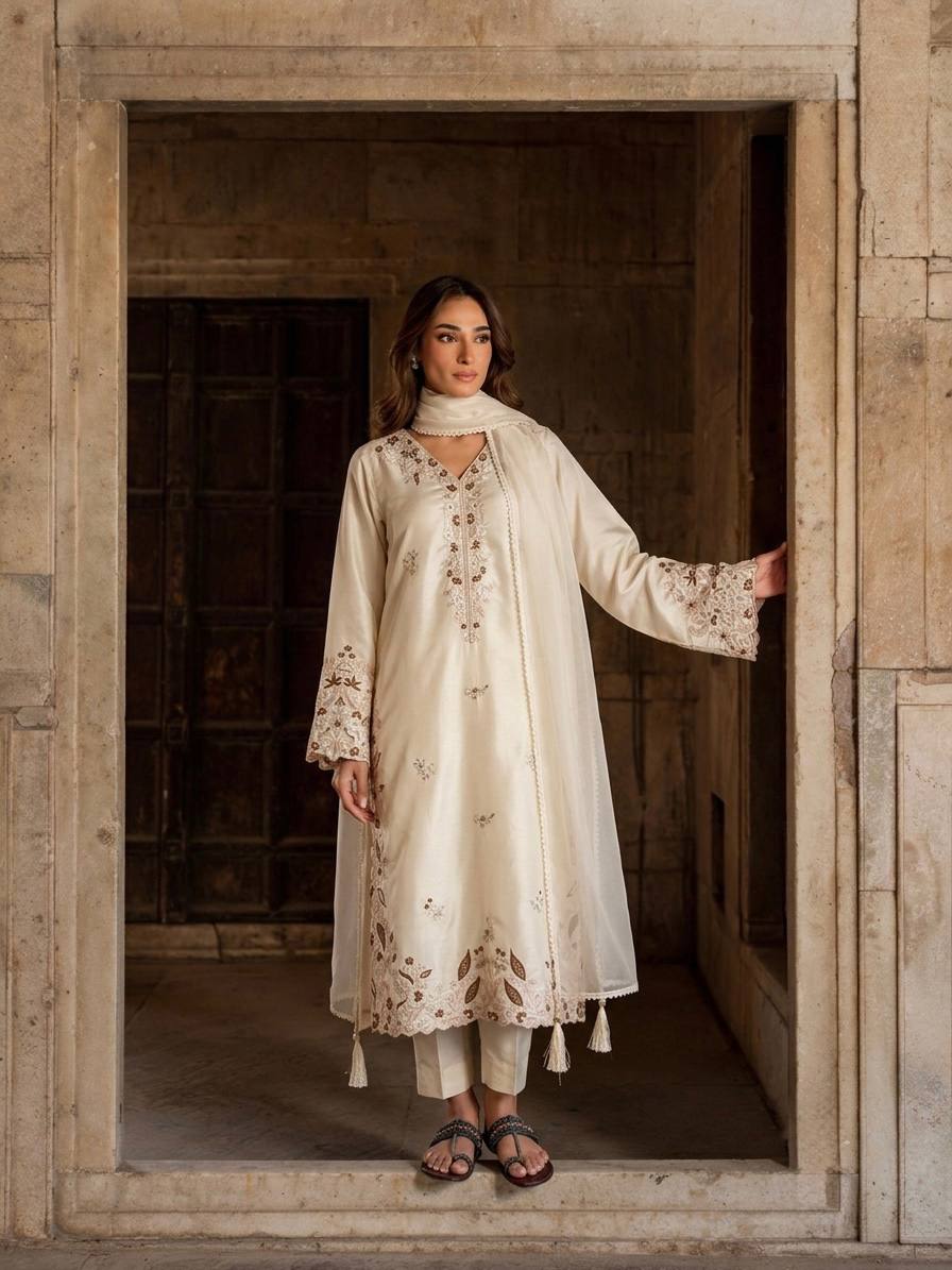 Elegance Unveiled A Woman in White