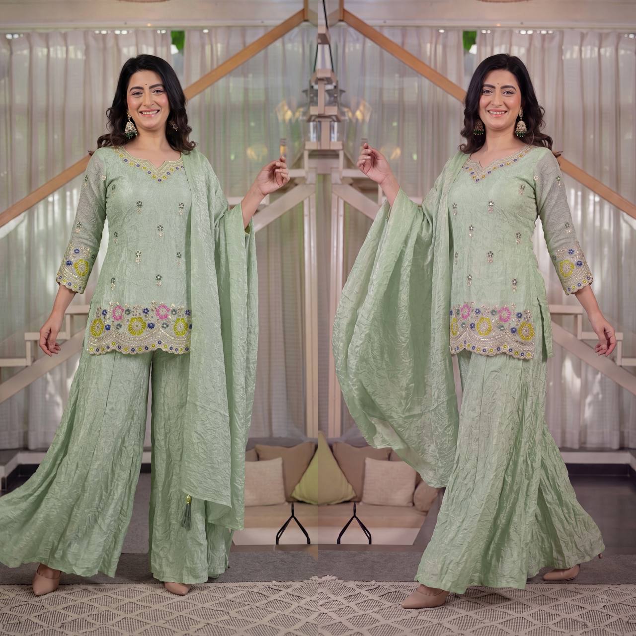 Elegant Green Pakistani Suit for Timeless Style