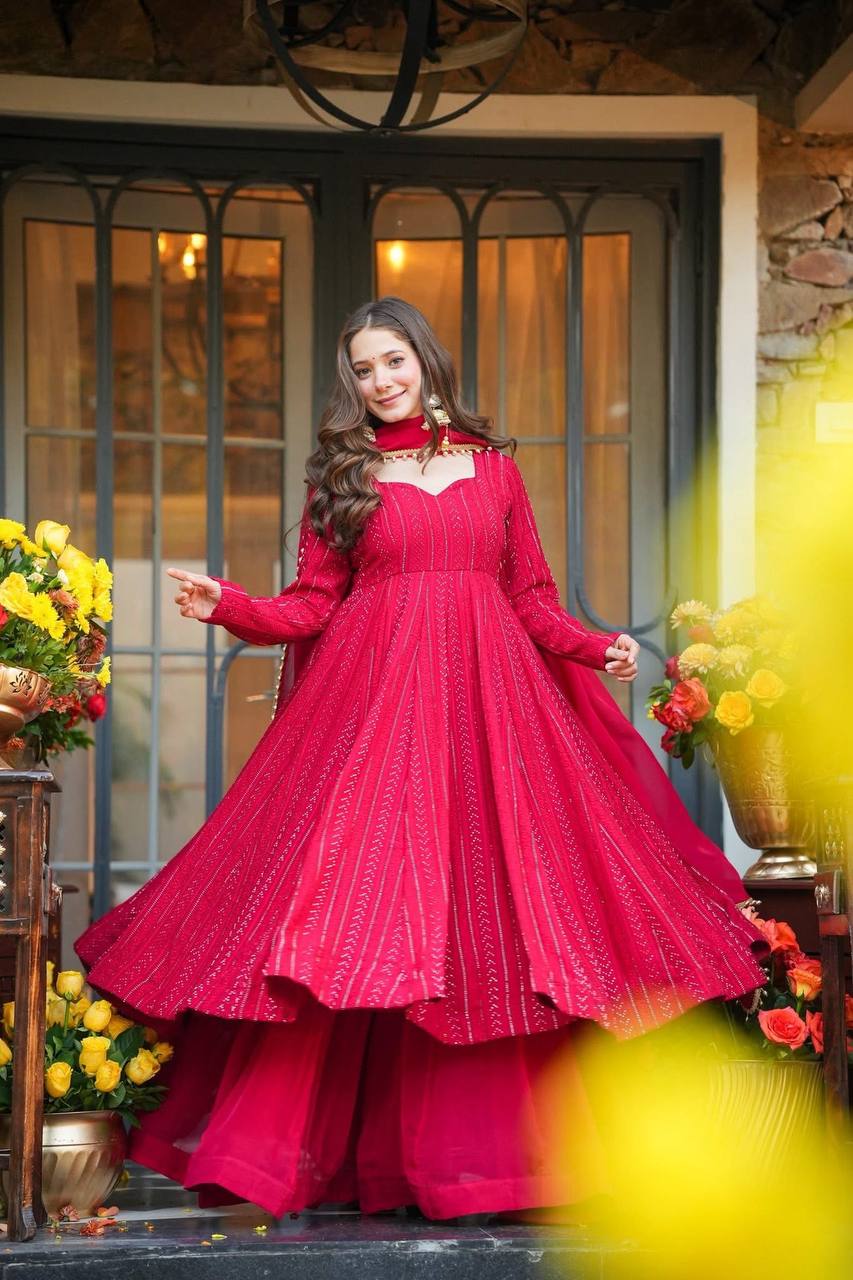 Graceful Presence A Red Dress Moment