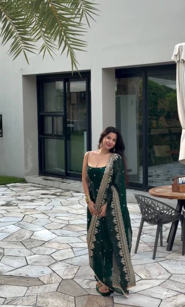 Chic Embroidered Ensemble for Elegant Events