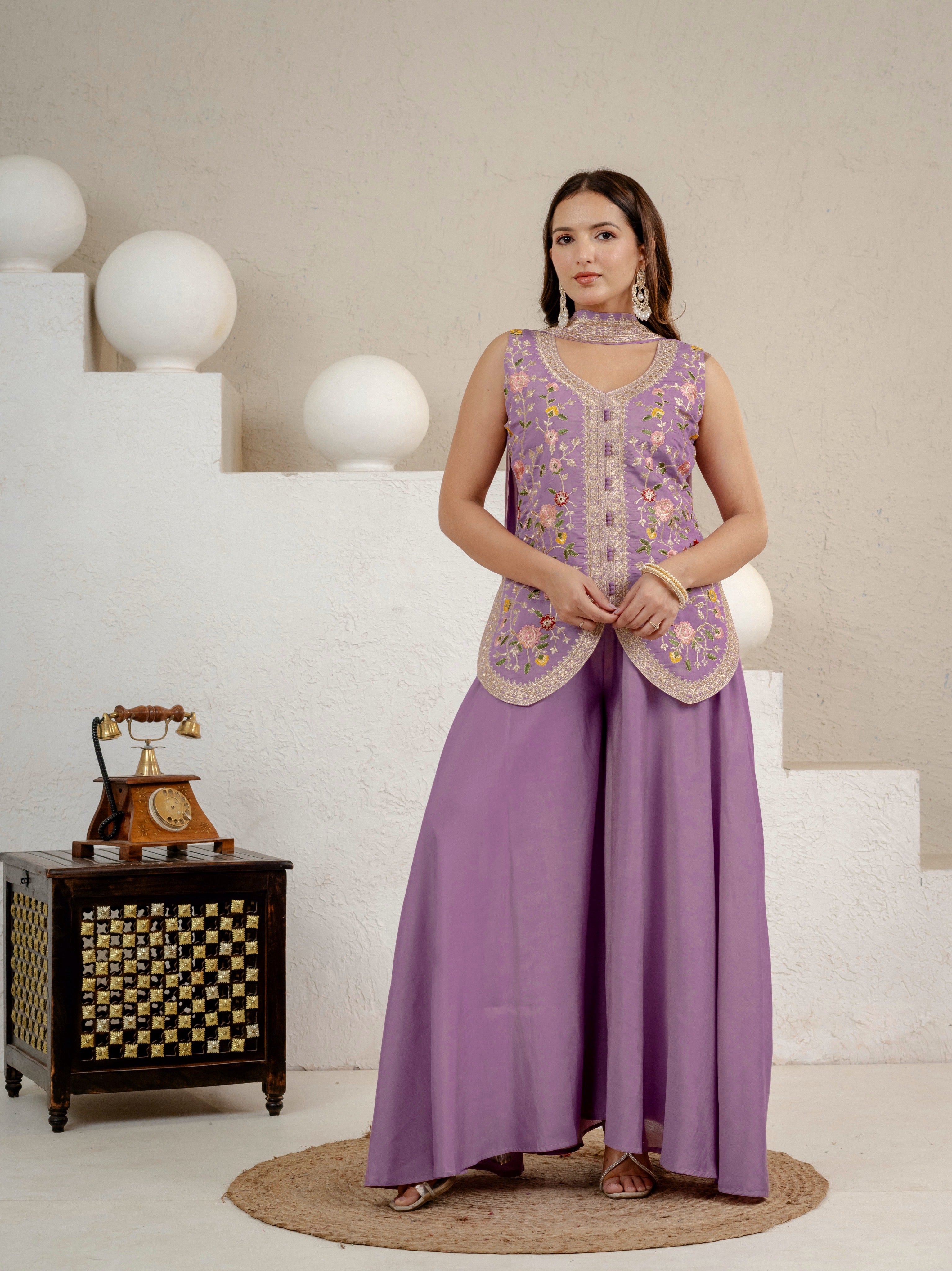 Elegant Purple Ensemble for Sophisticated Occasions