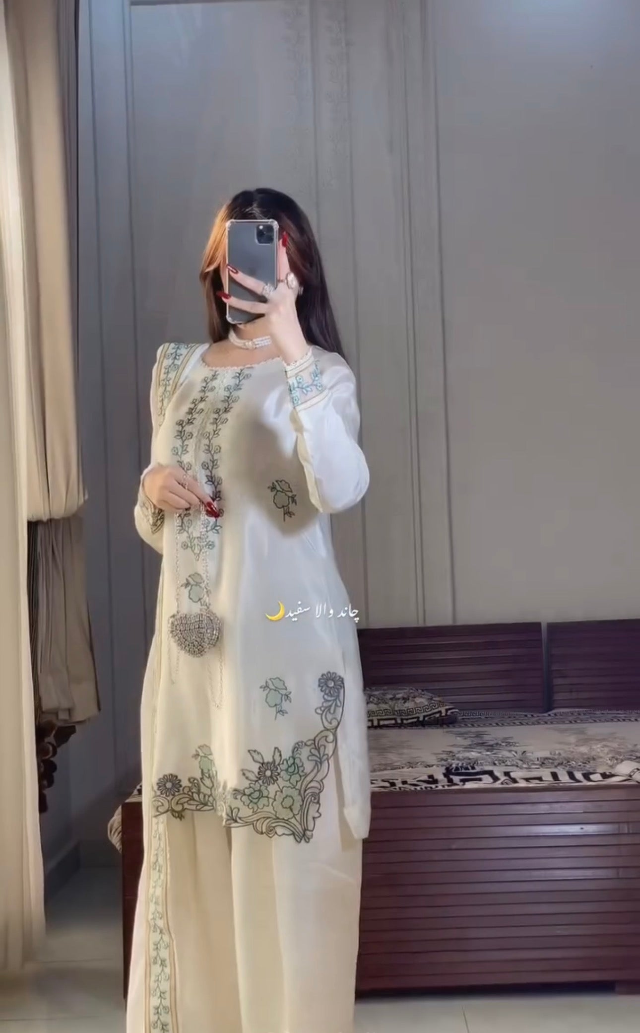 Radiant Selfie in Timeless White Ensemble
