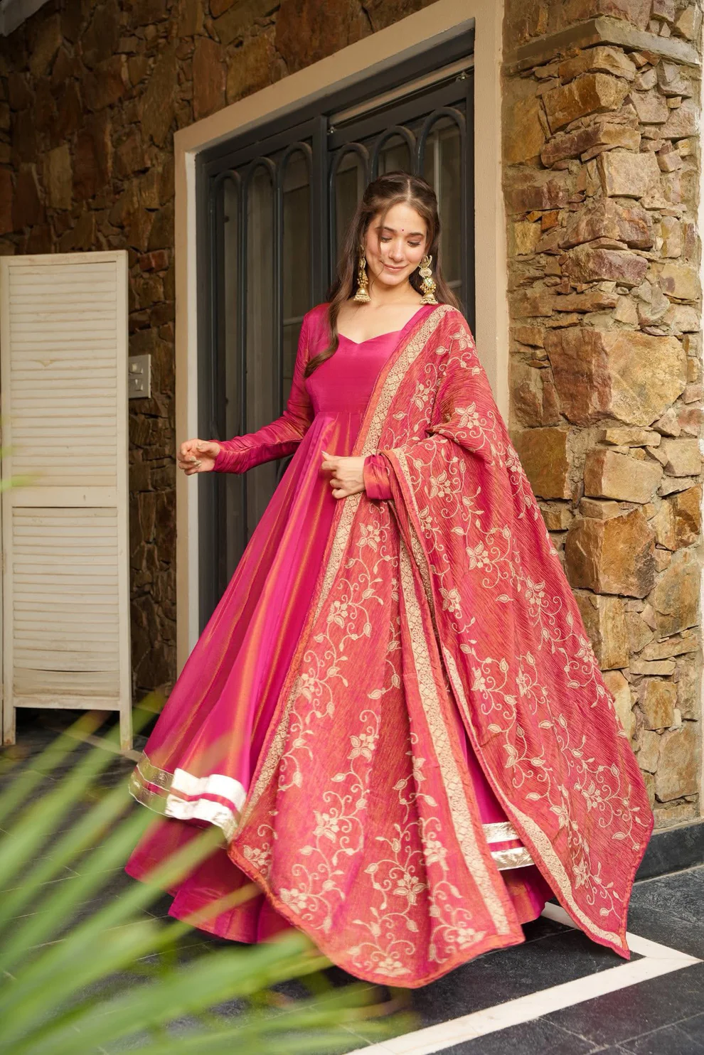 Beautiful Pink Anarkali Suit for Cultural Celebrations