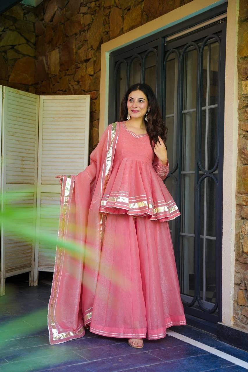 Elegant Pink Ensemble for Special Occasions