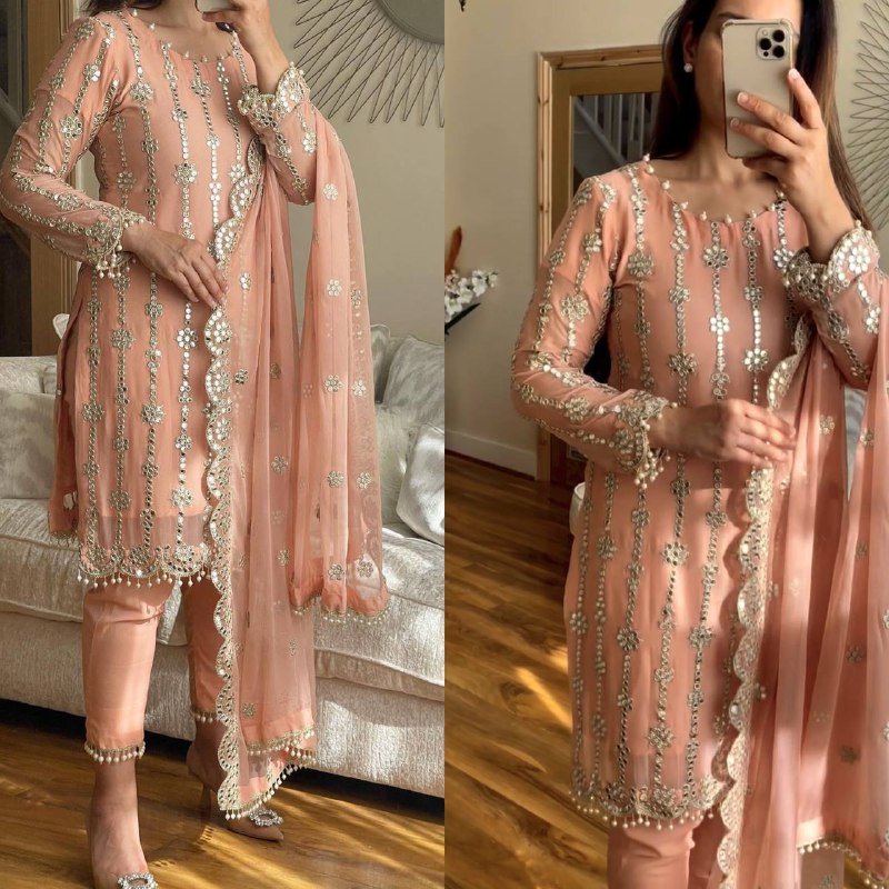 Monsoon Special Presenting New Designer Party Wear Long Pakistani  Suit In Fancy Style