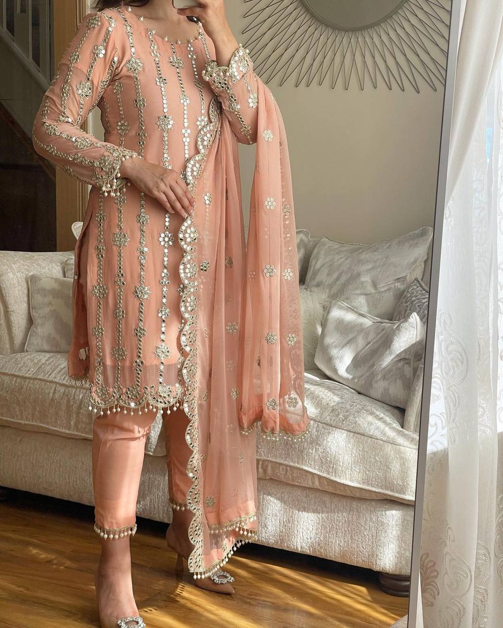 Monsoon Special Presenting New Designer Party Wear Long Pakistani  Suit In Fancy Style