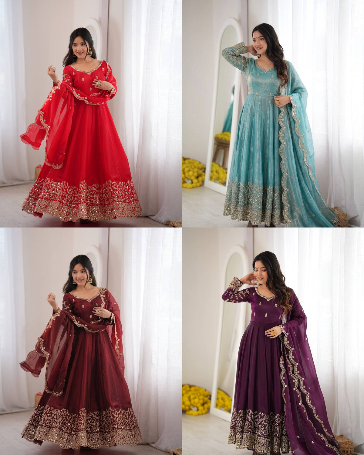 Captivating Moments in a Scarlet Dress
