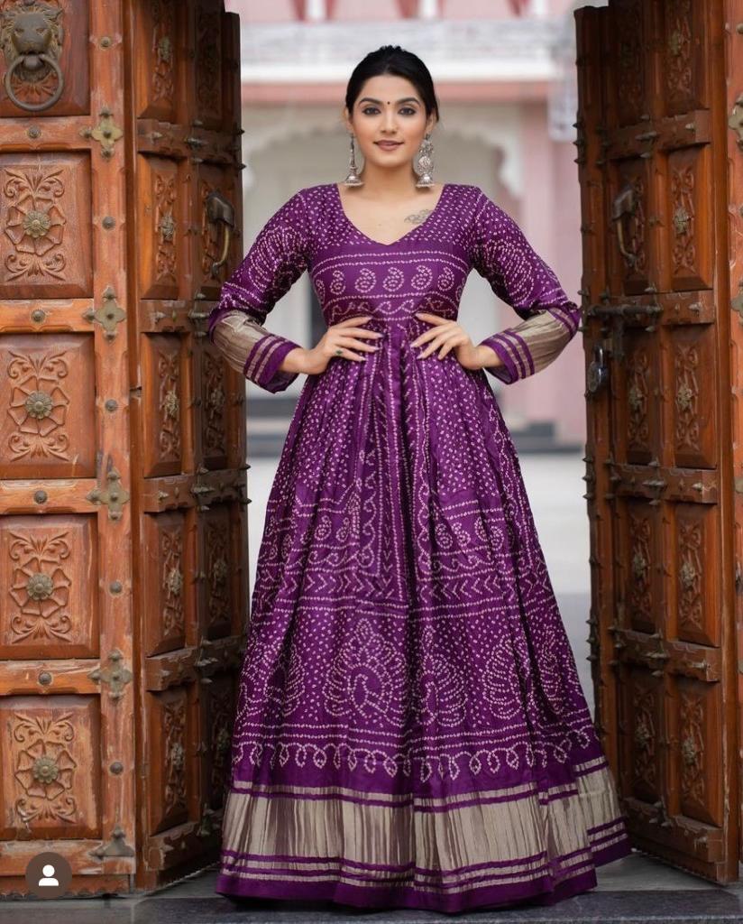 The Gaji Silk Bandhej Gown for Every Woman