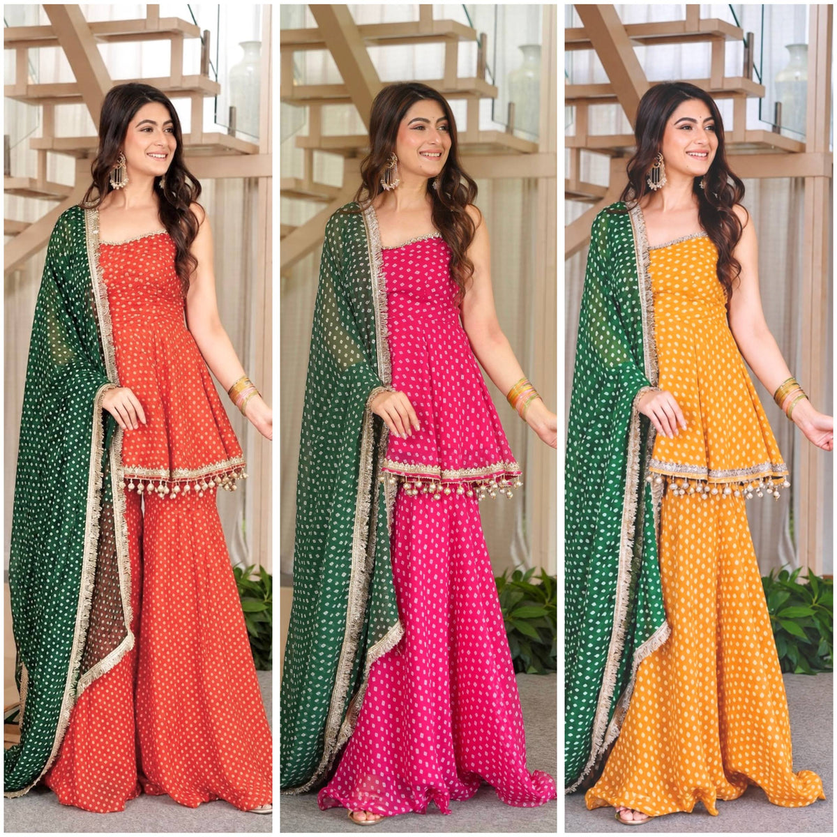 Effortless Fashion Pink Kediya Dress Ensemble