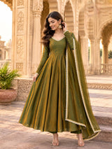 Graceful Attire Indian Gowns in Vibrant Colors