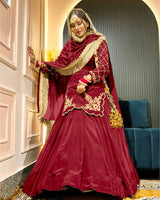 Regal Zari and Stone Embellished Hand work.