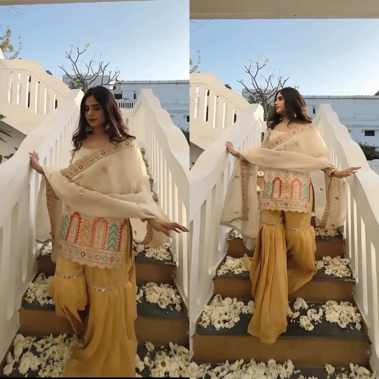 Launching New Designer Party Wear Look Top , Sharara Plazzo  and Dupatta