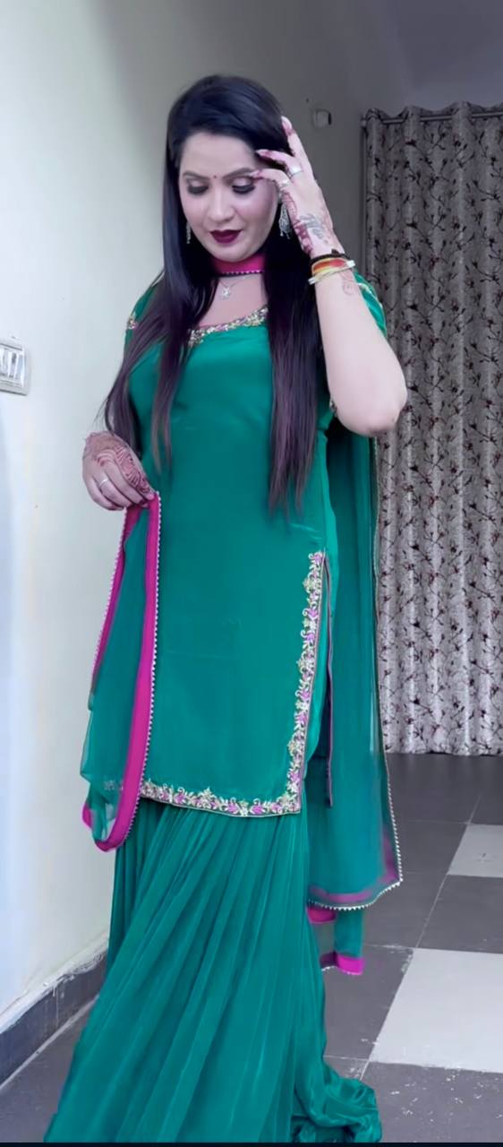 Vibrant Elegance The Green Salwar Suit Collection