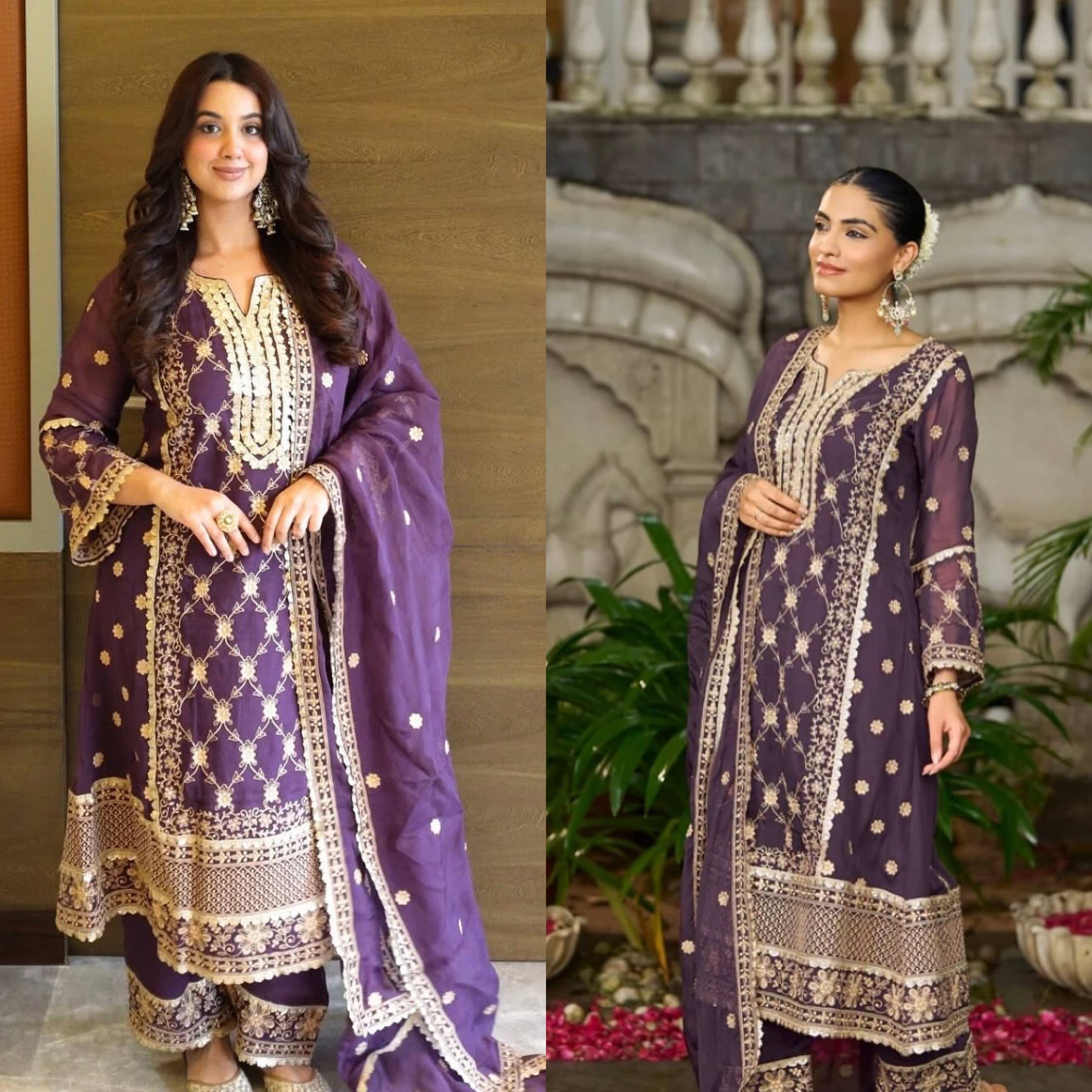 Elegant Purple Ethnic Ensemble for Every Occasion