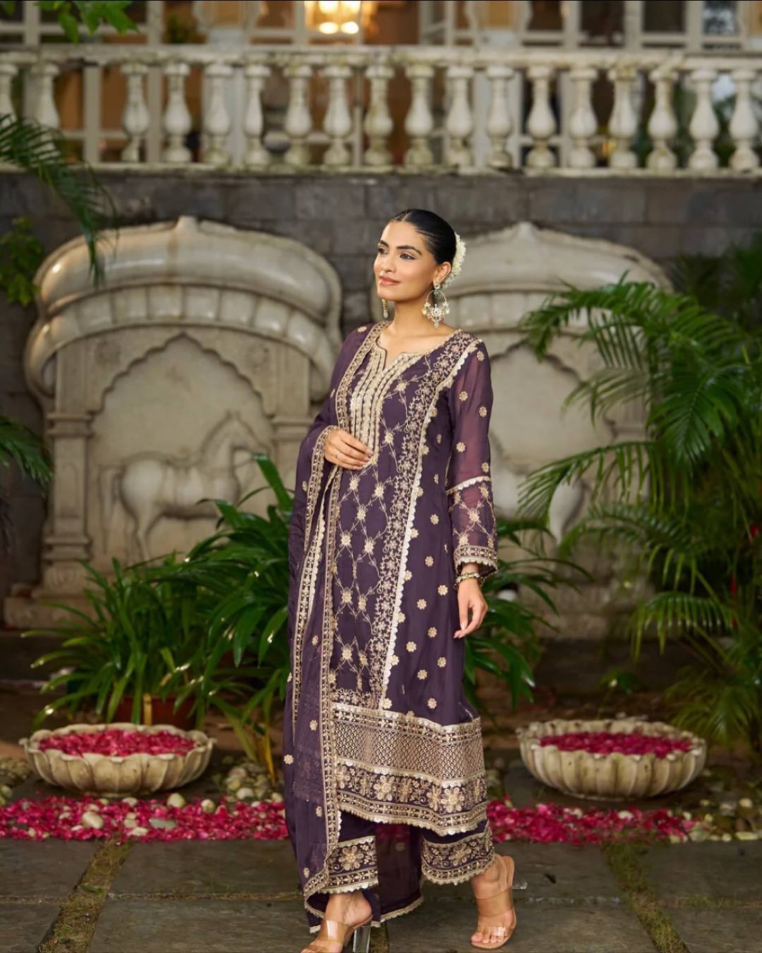 Elegant Purple Ethnic Ensemble for Every Occasion