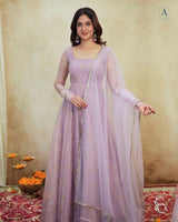 Garden Bloom Pastel Green Anarkali Ensemble