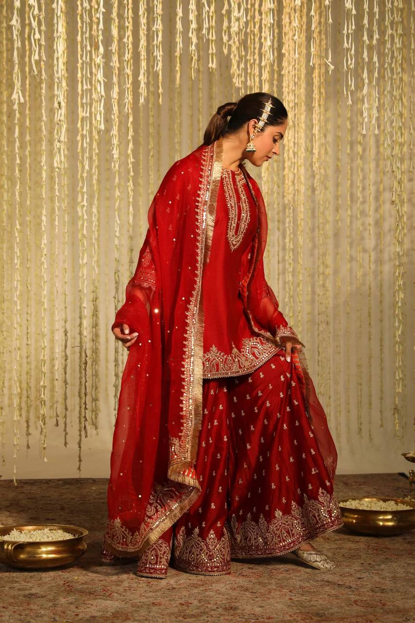 Radiant Elegance: Timeless Red Attire