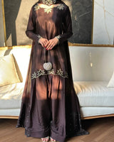 Elegant ivory salwar suit with black embroidery