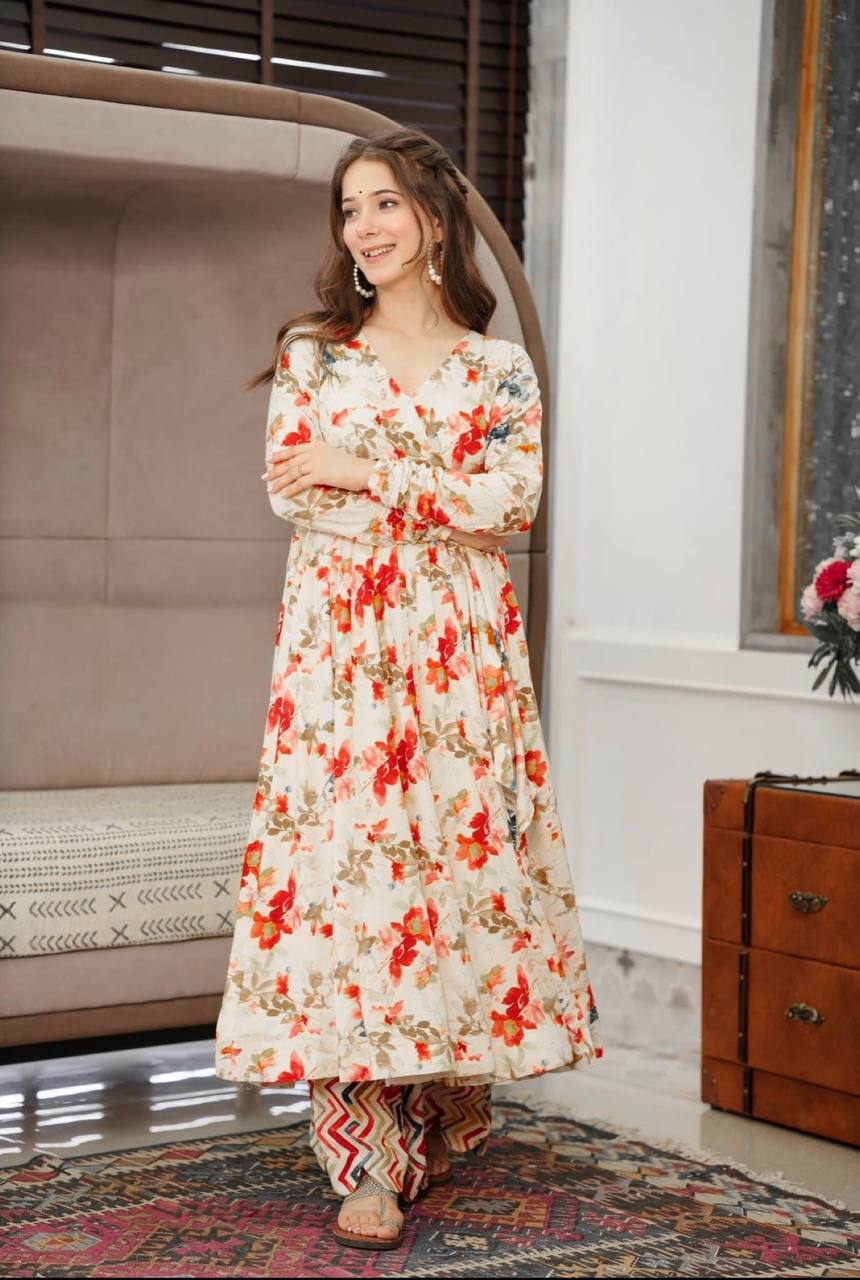 Women Floral Print Fit & Flare Dress