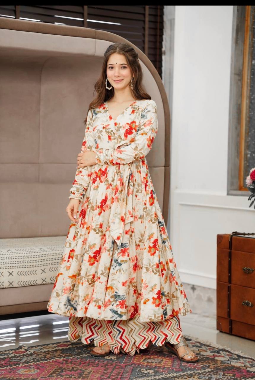 Women Floral Print Fit & Flare Dress