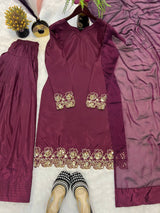 Eid Ensemble with Embroidered Farshi Shalwar Charm