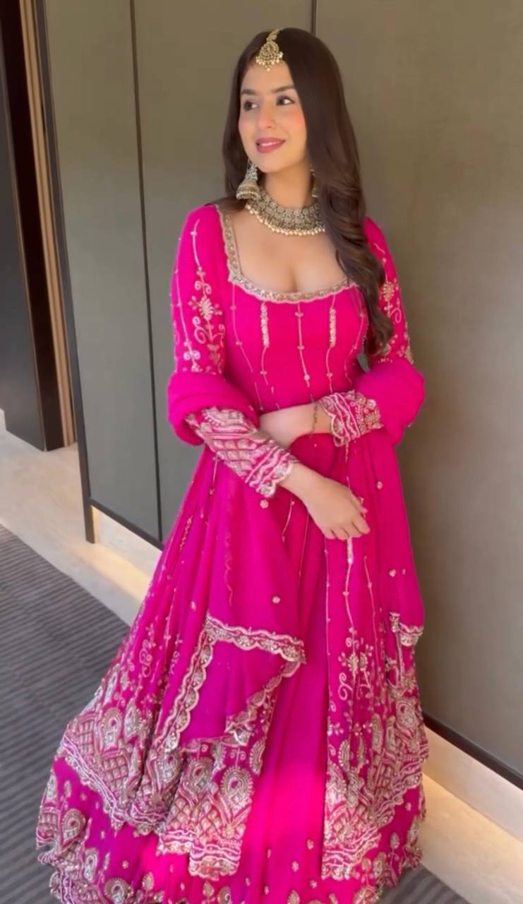 Radiant Elegance in Vibrant Pink