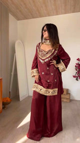 Graceful Embroidered Wedding Wear Suit