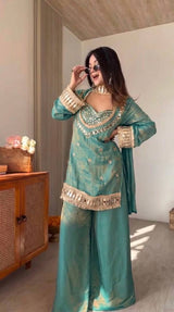 Graceful Embroidered Wedding Wear Suit