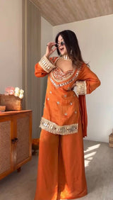 Graceful Embroidered Wedding Wear Suit