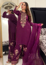 Elegant embroidered traditional ethnic suit ensemble