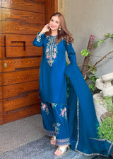 Elegant embroidered traditional ethnic suit ensemble