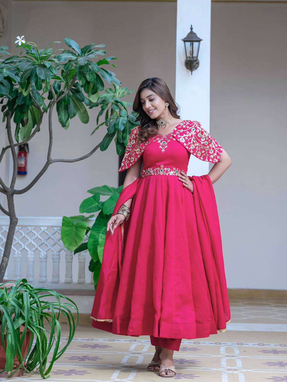 Premium anarkali Gown with Dupatta Set