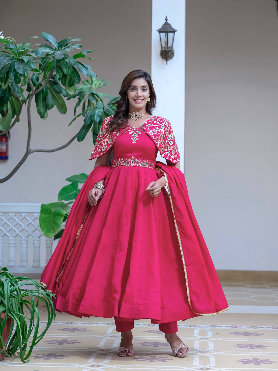 Premium anarkali Gown with Dupatta Set