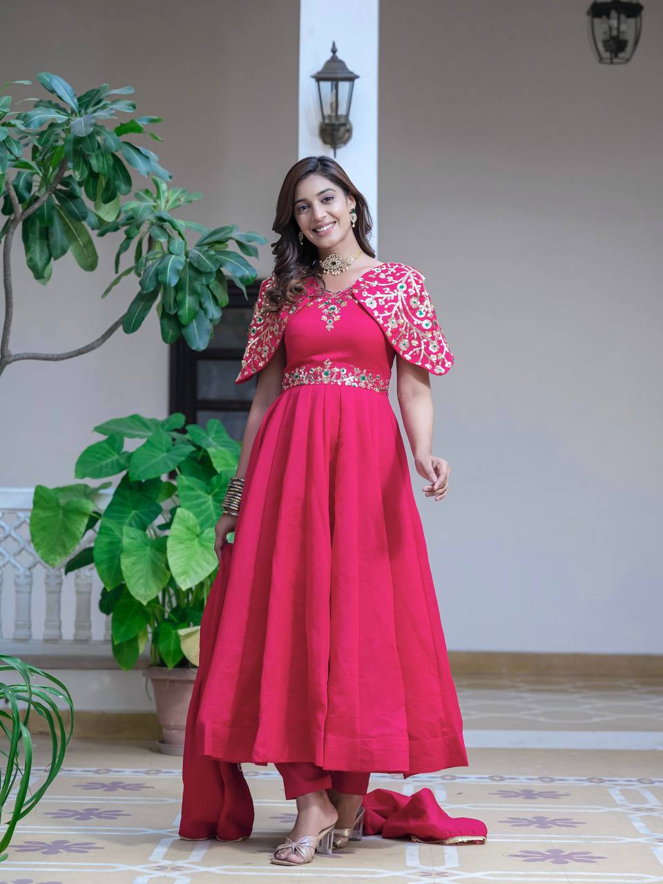 Premium anarkali Gown with Dupatta Set